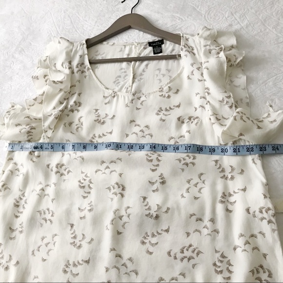 NWOT Ruffle Sleeve + Belted Blouse - Picture 4 of 8